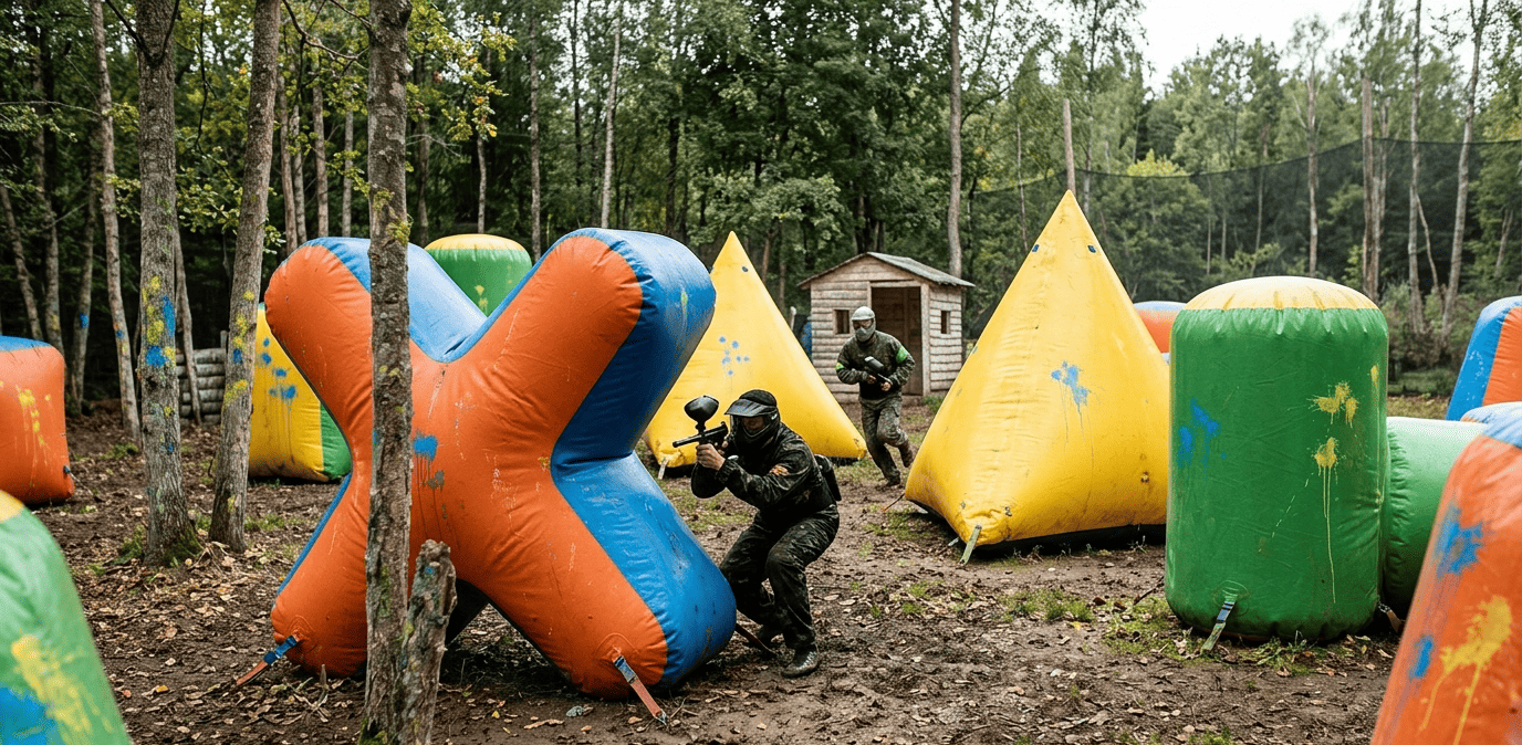 Arena w godzinę – dmuchane figury do paintballa